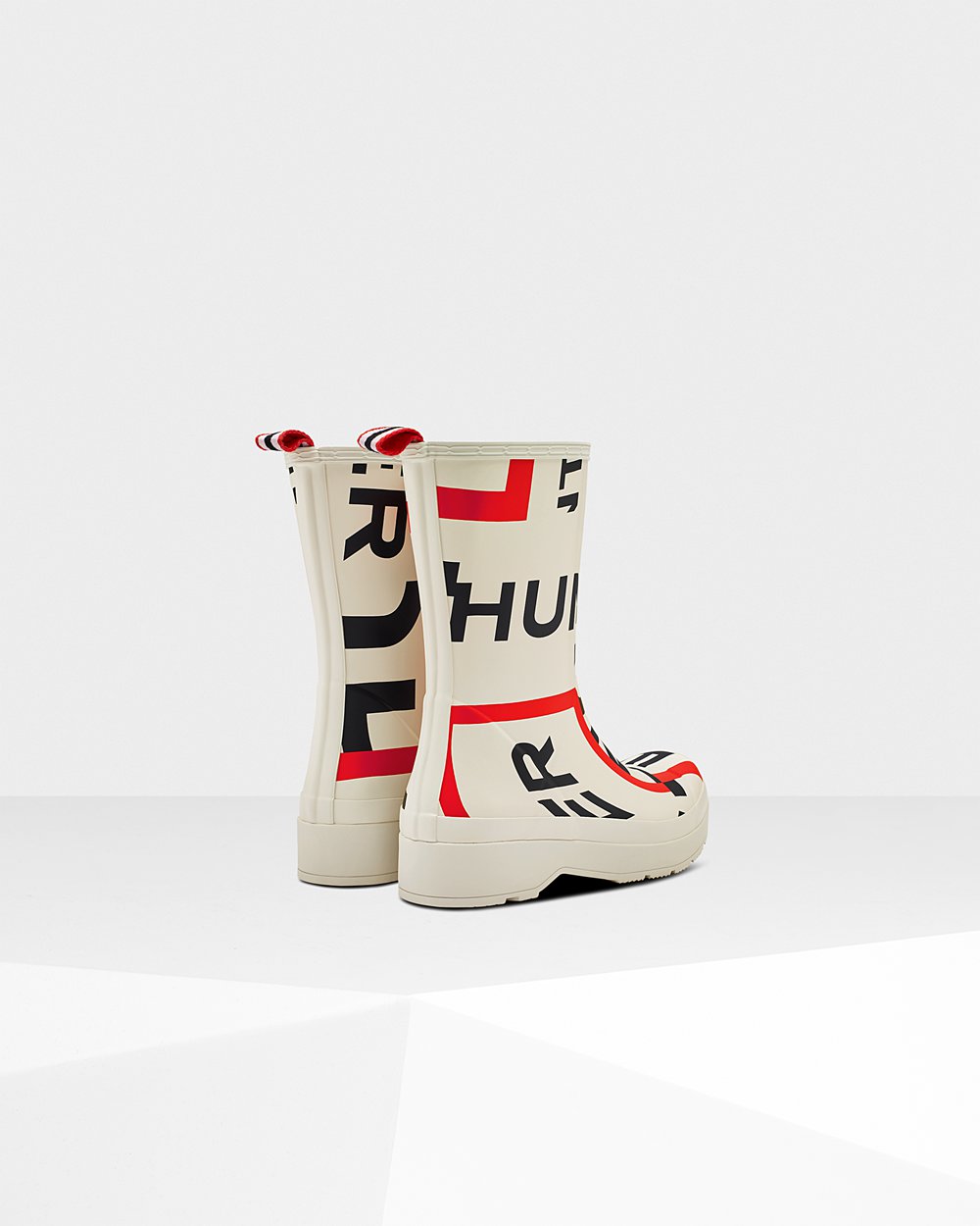 Botas Play Hunter Homem Branco - Original Mid-Height Exploded Logo Rain - 03YEZSTID